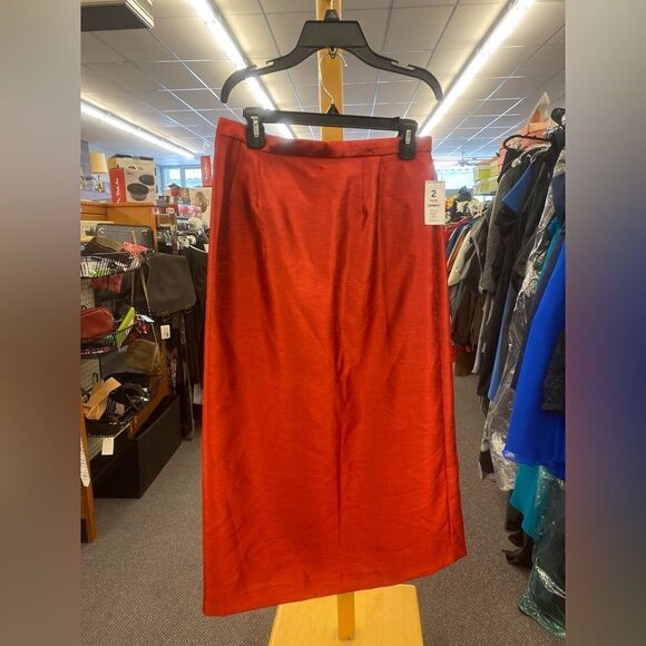 Alex Evening Sz.14 Red Lined Suit NEW - Picture 3 of 7